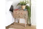 Hanah Home City Two Tulip Mesita de Noche con Impresión Impresionista Floral, 60x61x40cm
